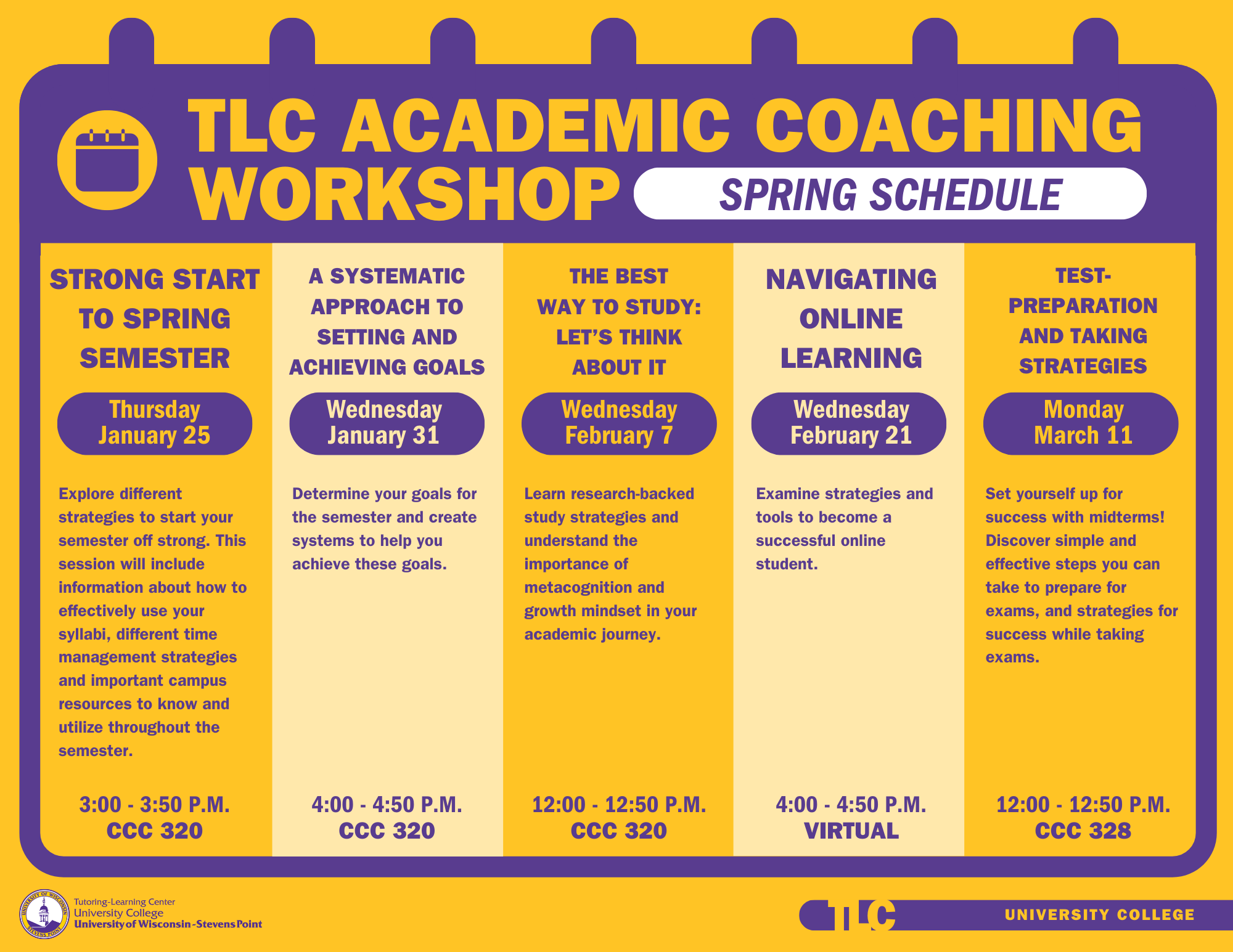 Academic Coaching Tutoring Learning Center Tlc Uwsp